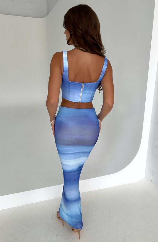 Amber Corset - Blue Haze Print