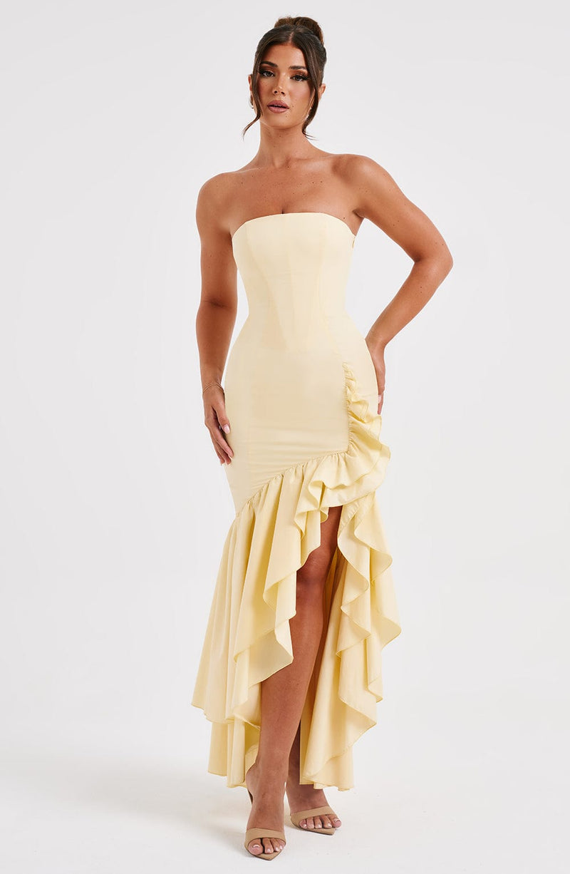 Angelina Maxi Dress - Lemon