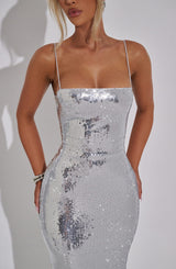 Atari Maxi Dress - Silver