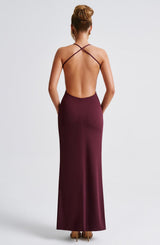 Beatrix Maxi Dress - Cherry Lacquer