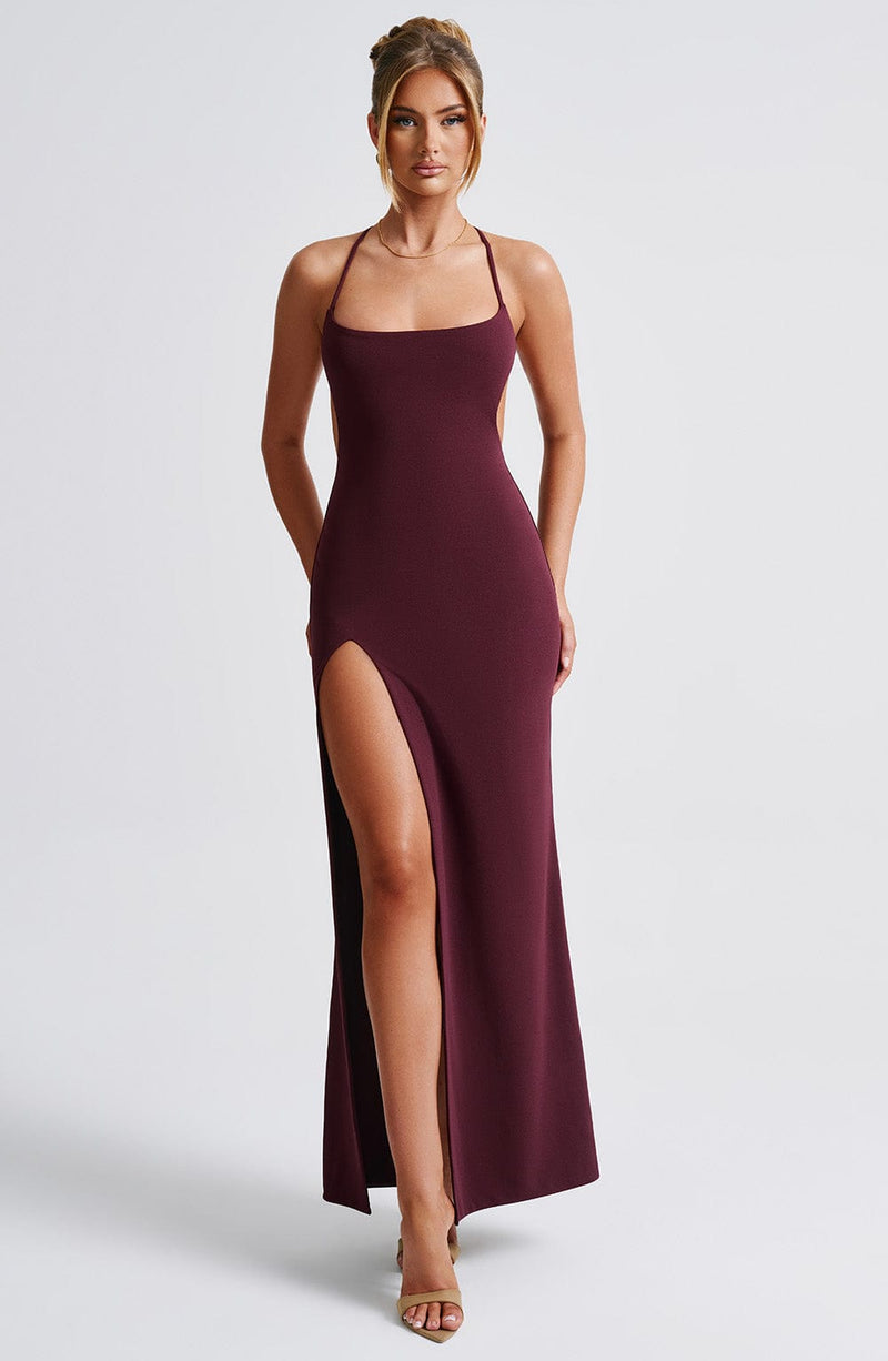 Beatrix Maxi Dress - Cherry Lacquer