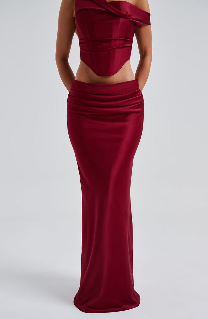 Bernadette Maxi Skirt - Burgundy