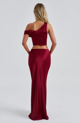 Bernadette Maxi Skirt - Burgundy