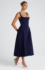 Betty Midi Dress - Navy