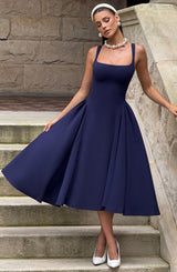 Betty Midi Dress - Navy