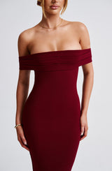 Bex Midi Dress - Burgundy