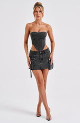 Billie Mini Skirt - Black Wash