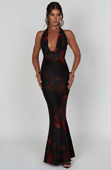 Chrishelle Maxi Dress - Fire Print