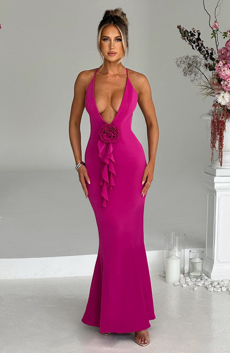 Constantina Maxi Dress - Hot Pink