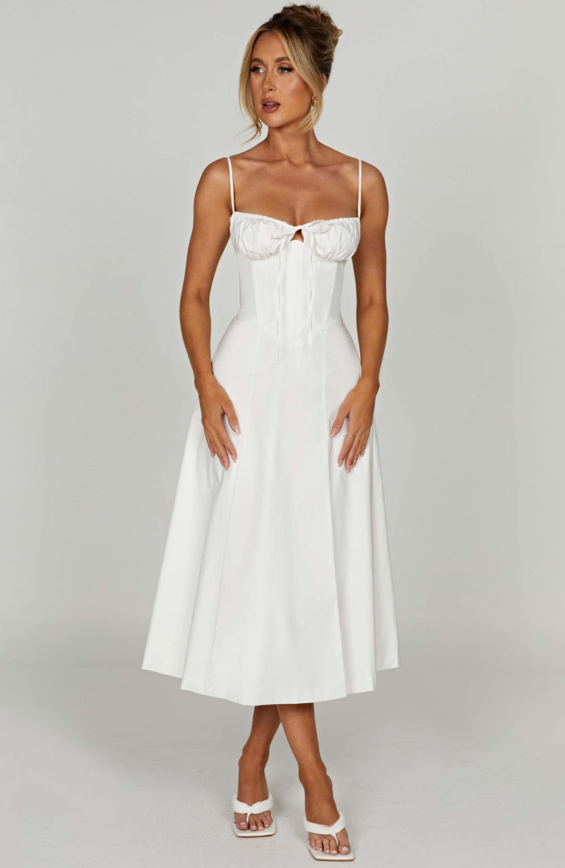 Deanna Midi Dress - ivory