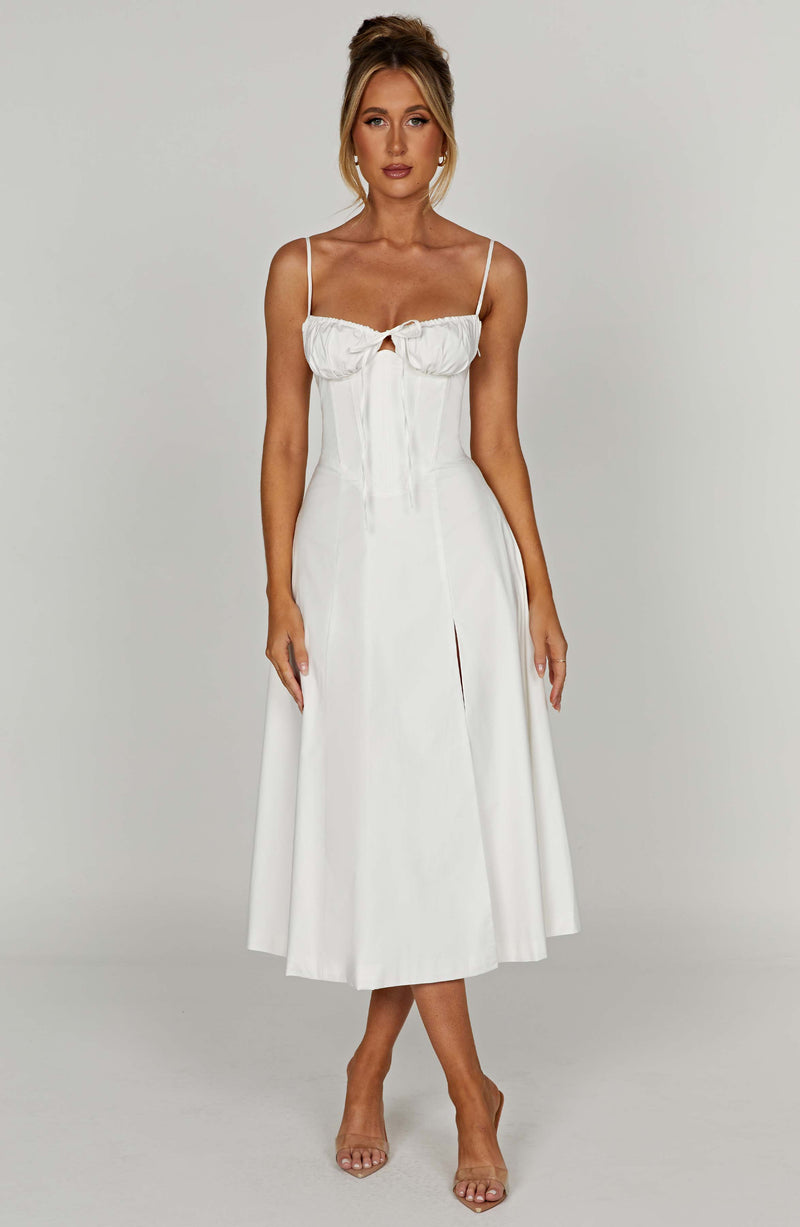 Deanna Midi Dress - ivory