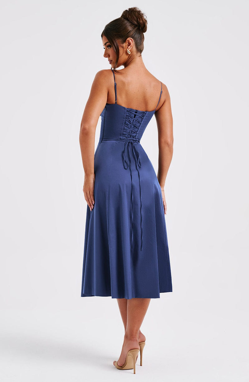 Deanna Midi Dress - Navy