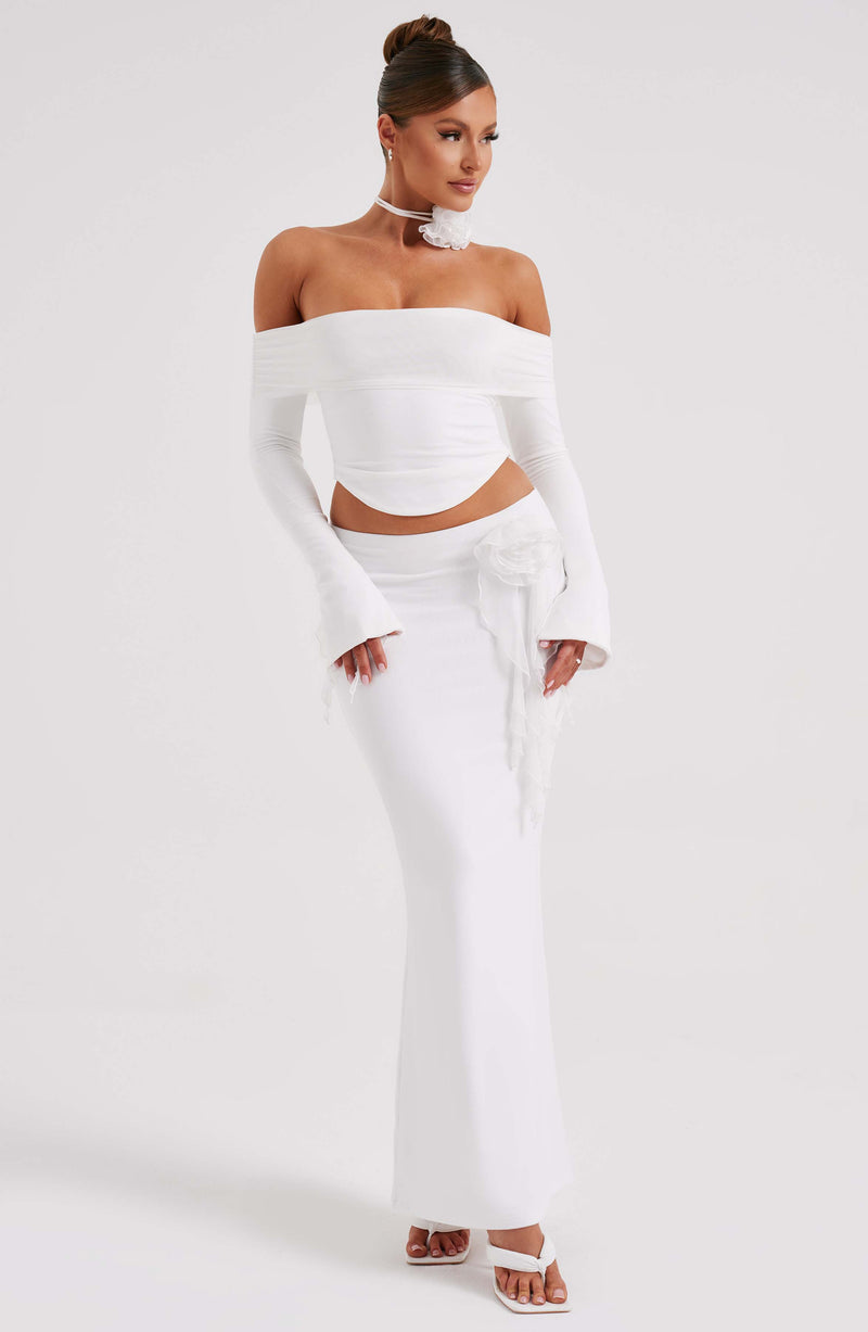 Deema Maxi Skirt - ivory