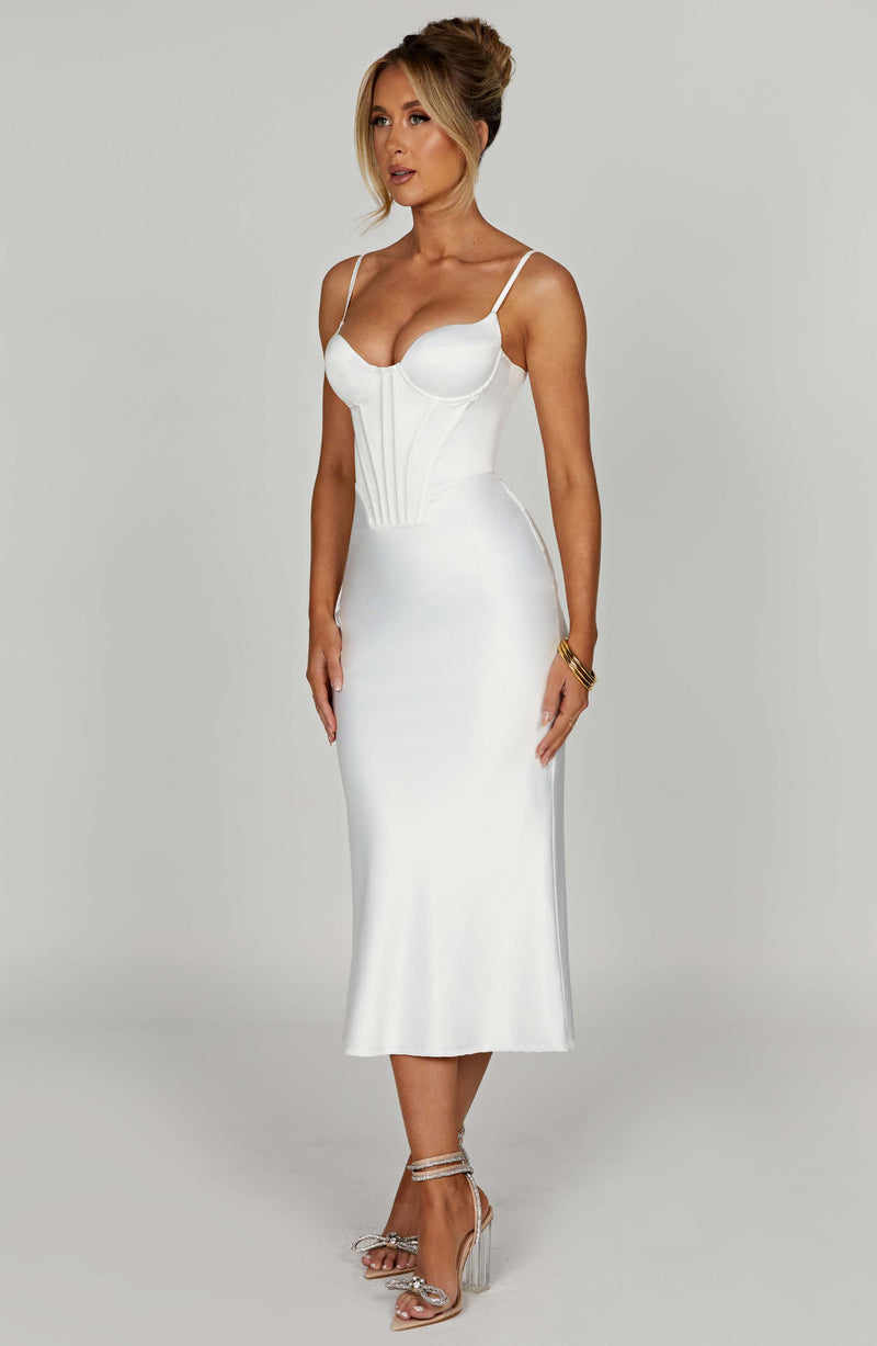 Farrah Midi Dress - ivory