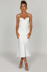 Farrah Midi Dress - ivory