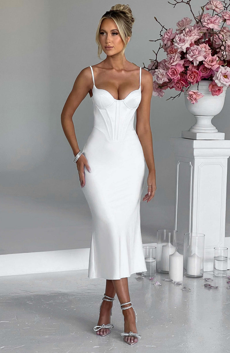 Farrah Midi Dress - ivory