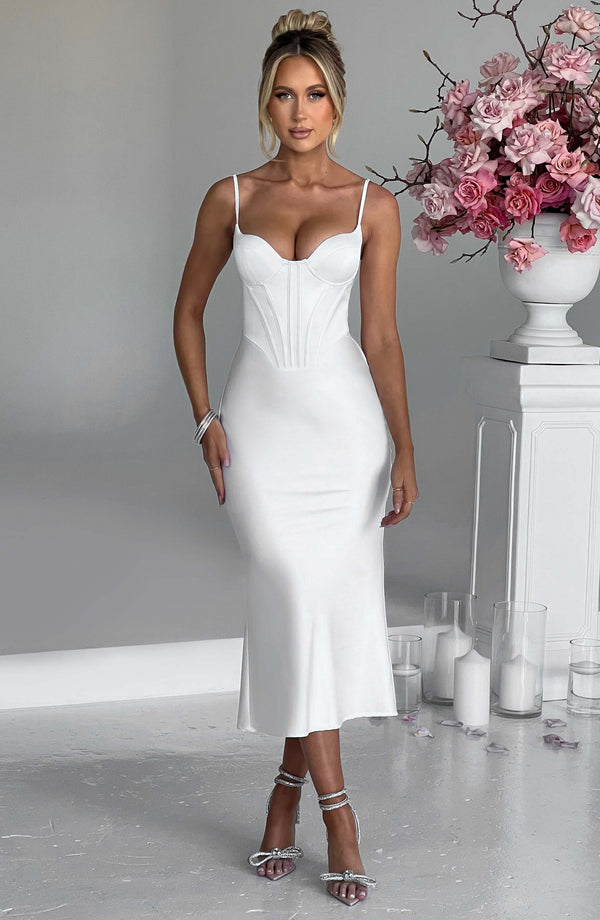 Farrah Midi Dress - ivory