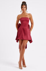 Freja Mini Dress - Burgundy