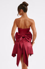 Freja Mini Dress - Burgundy