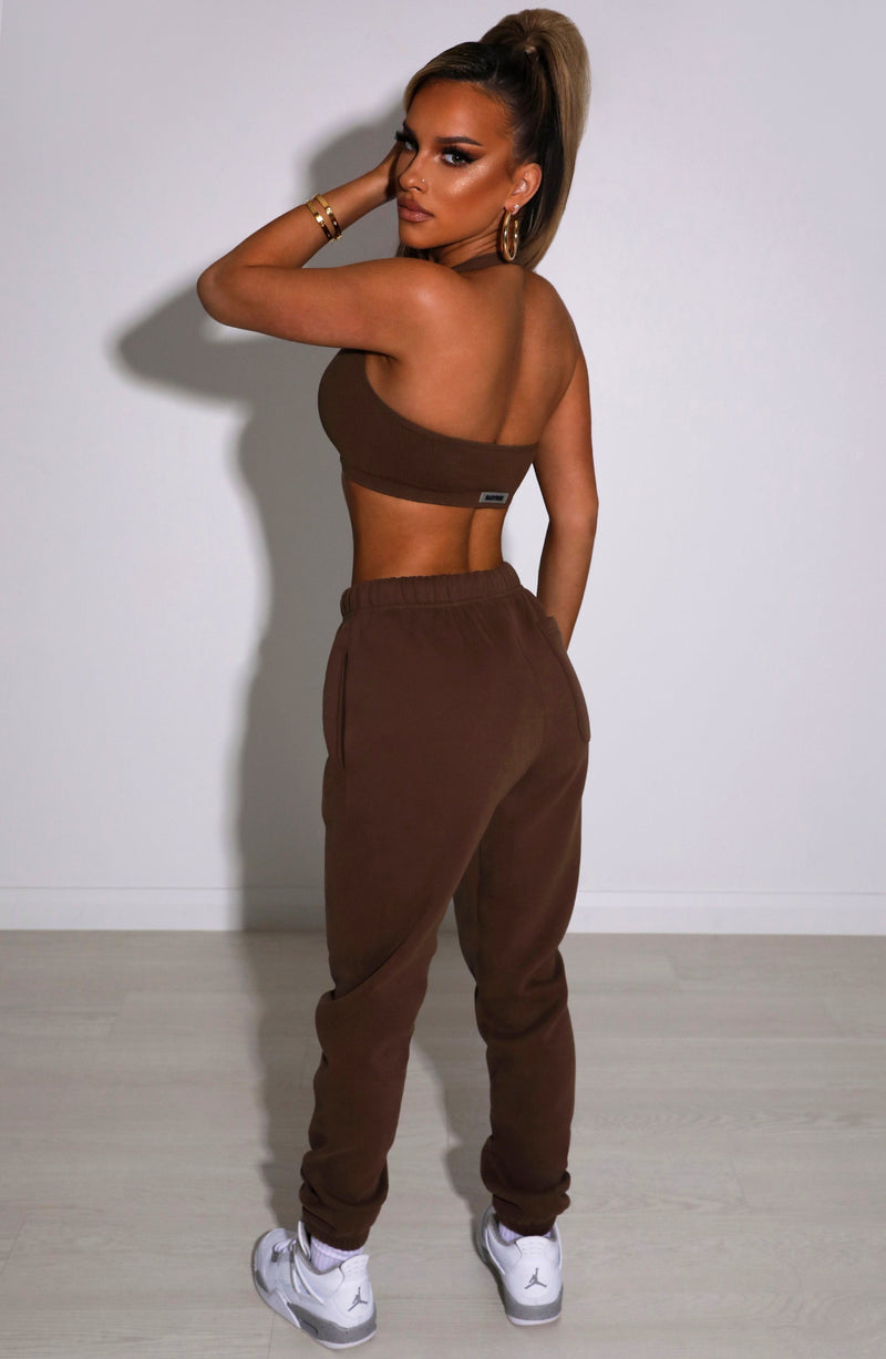 ivy Luxe Trackpant - Chocolate