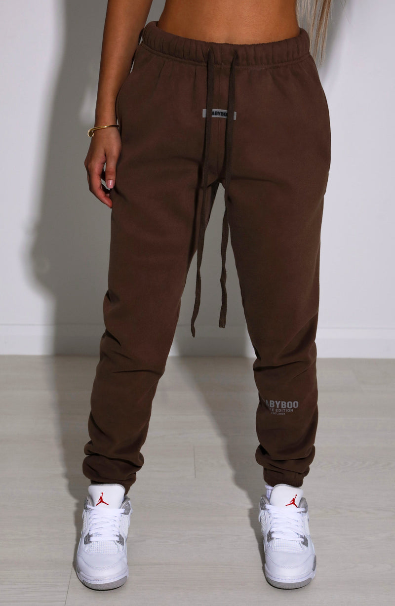 ivy Luxe Trackpant - Chocolate