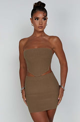 Jaz Mini Skirt - Mocha