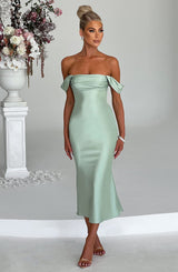 Jennifer Midi Dress - Mint