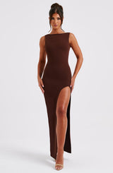 Kassandra Maxi Dress - Chocolate