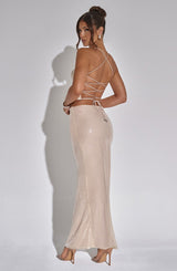 Larisa Maxi Skirt - Nude