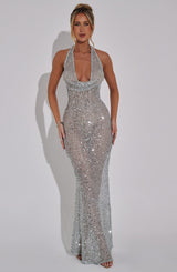 Lorena Maxi Dress - Silver