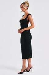 Malina Midi Dress - Black