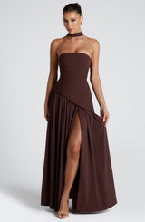 Maliyah Maxi Dress - Plum Brown