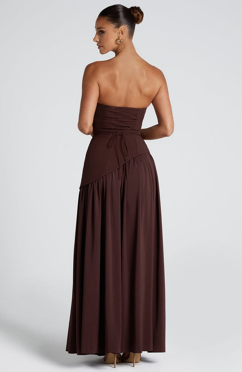 Maliyah Maxi Dress - Plum Brown