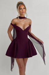 Marla Mini Dress - Cherry Lacquer