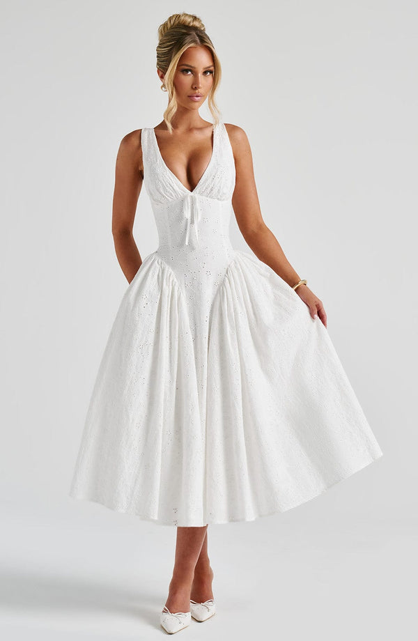 Monroe Midi Dress - ivory