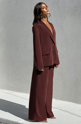 Noa Oversized Suit Jacket - Brown