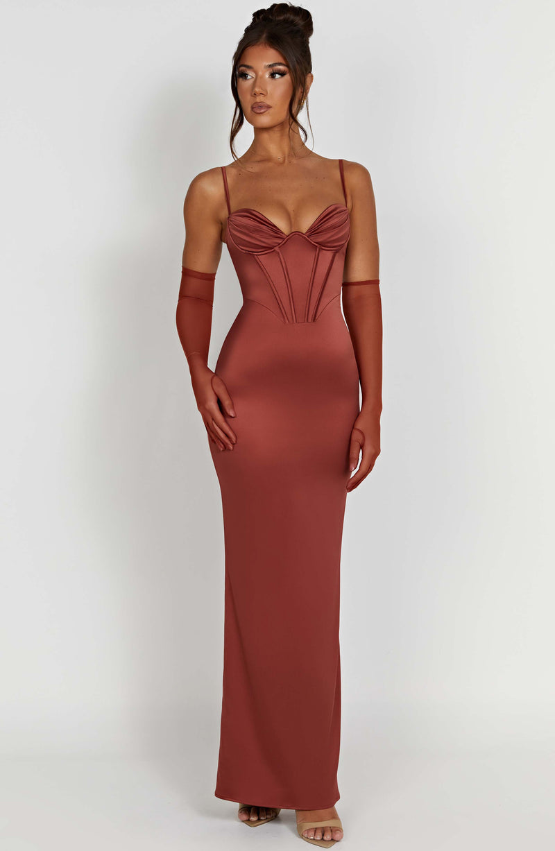 Onika Maxi Dress - Rust