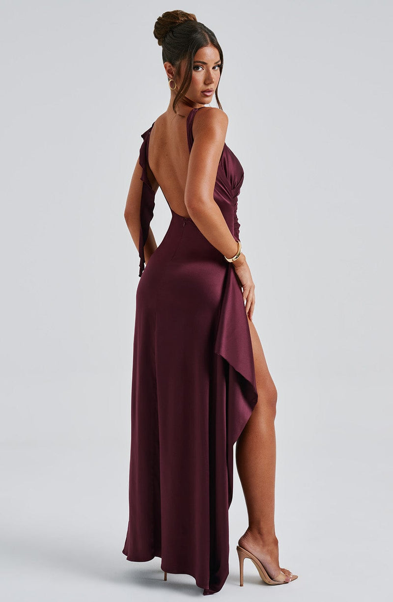 Peggy Maxi Dress - Cherry Lacquer