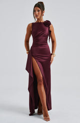 Peggy Maxi Dress - Cherry Lacquer