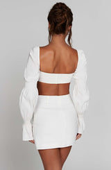 Perla Mini Skirt - White