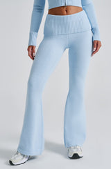 Portia Knit Pants - Baby Blue