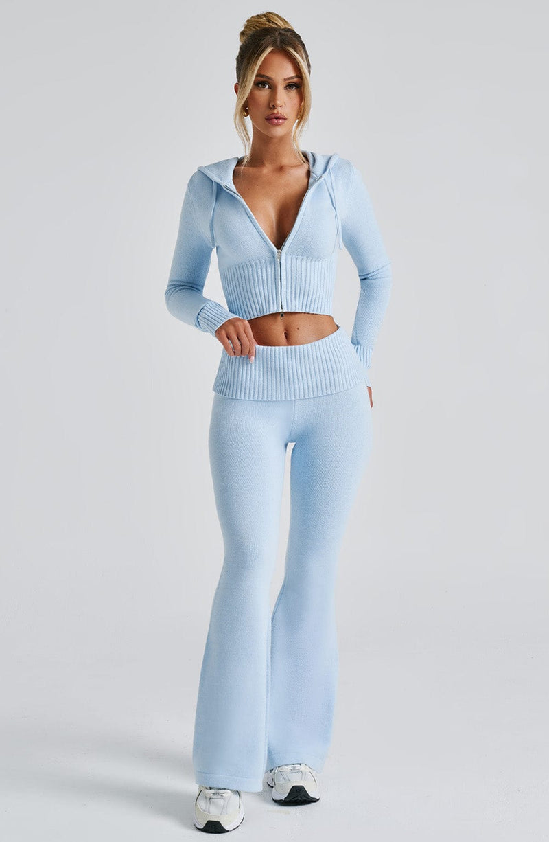 Portia Knit Pants - Baby Blue