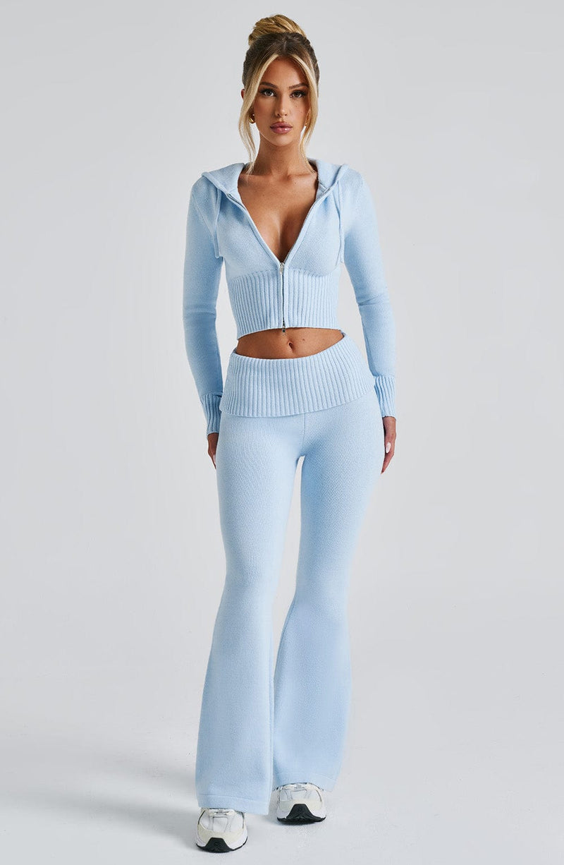 Portia Knit Pants - Baby Blue