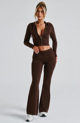 Portia Knit Pants - Chocolate