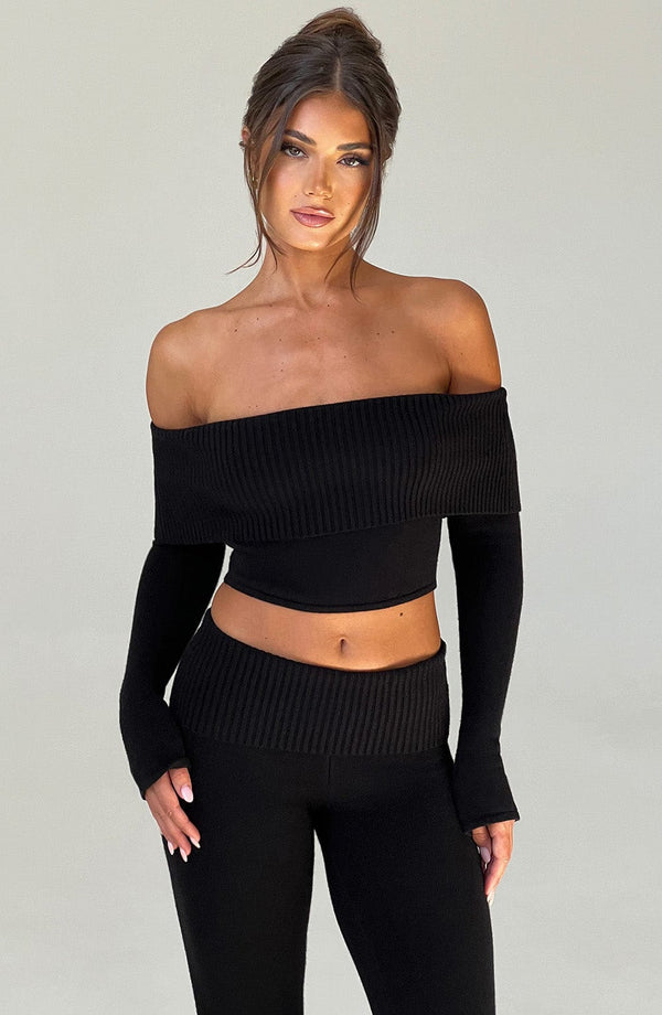 Portia Knit Top - Black