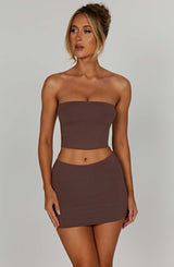 Rein Mini Skirt - Chocolate