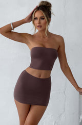 Rein Mini Skirt - Chocolate