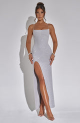 Tatum Maxi Dress - Silver