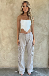 Tinashe Cargo Pants - Light Grey