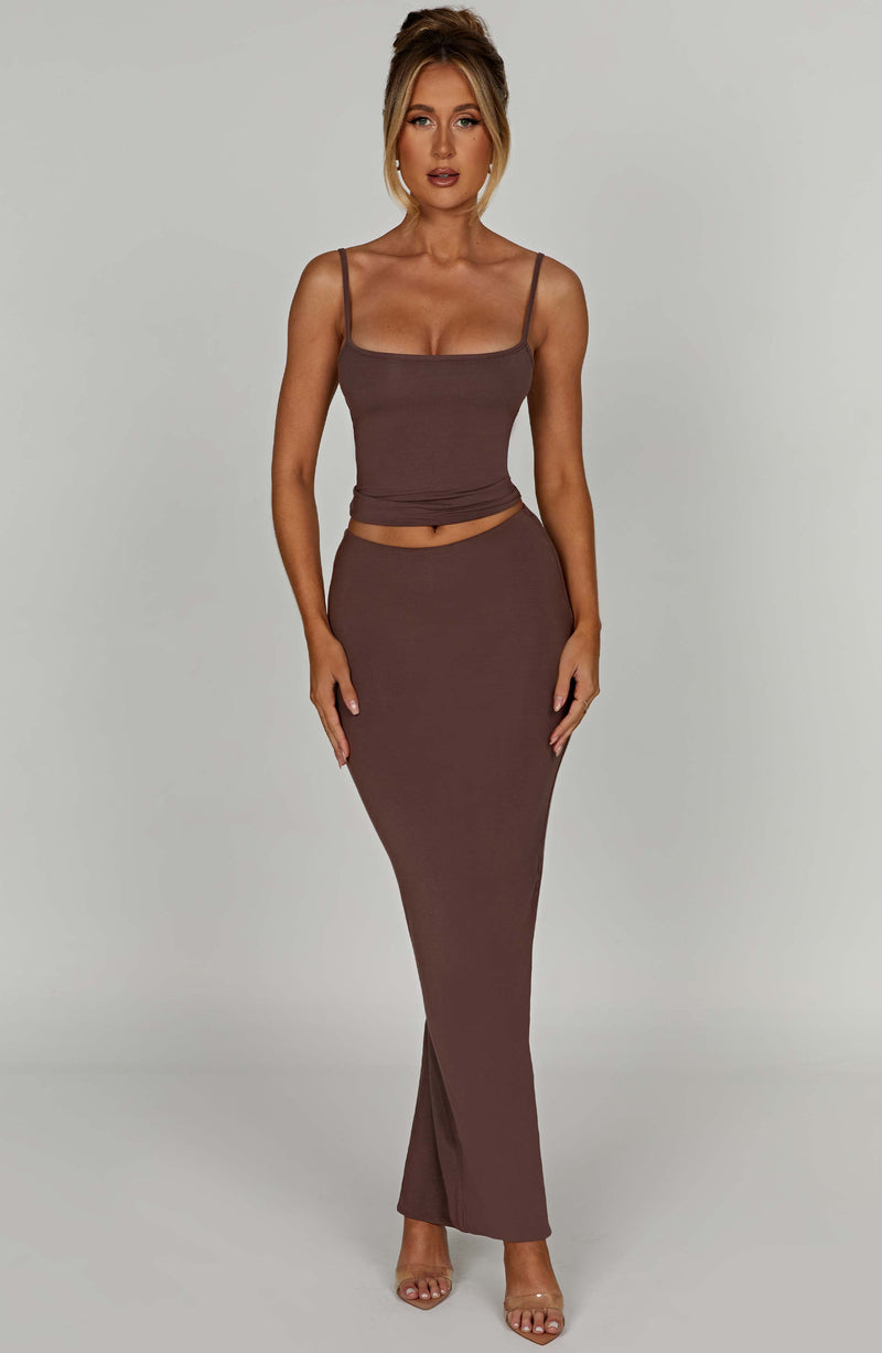 Yazmin Maxi Skirt - Chocolate